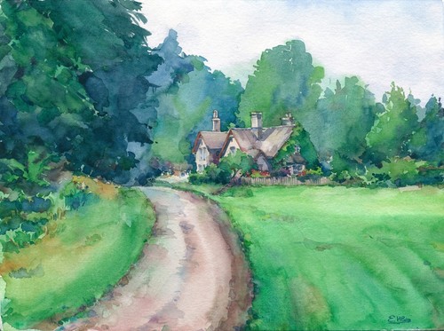 Original bild malerei aquarell - malerei,