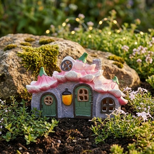 Solar feenhaus rosa blume - solar,