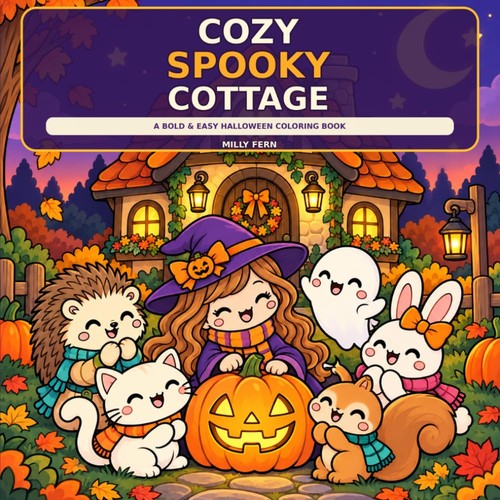 Halloween malbuch cozy spooky - malbuch:,